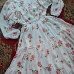 Floral white fairy gown